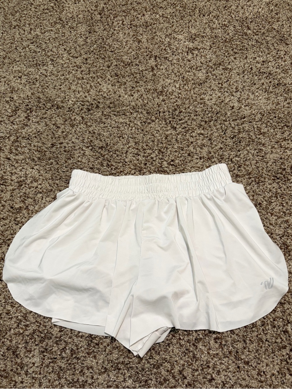 Varsity White Athletic Shorts